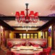 Bedroom Hotel Room Modern European Crystal Chandelier Red Color Ceiling Light
