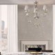 Bedroom Study Classic European Crystal Chandelier Cognac Pendant Light