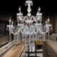 Unique European White Jade Pendant Light Living Room Bedroom Large Crystal Chandelier