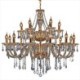 Bedroom Living Room Study Luxury Crystal Chandelier Golden European Threaded Arm Ceiling Light