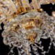 Bedroom Living Room Study Luxury Crystal Chandelier Golden European Threaded Arm Ceiling Light