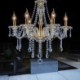 Bedroom Living Room European Style Gold Crystal Chandelier Pendant Light