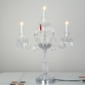Modern Luxurious Candelabra Table Lamp 3 Light K9 Crystal Table Lamp For Bedroom