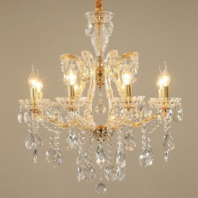 Dining Room Bedroom Elegant Crystal Chandelier European Pendant Light