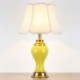 Solid Color Glazed Ceramic Counter Lamp Bedroom Living Room Modern Simple Ceramic Table Lamp
