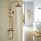 Bathroom Shower Faucet with Antique Brushed Finish in Bronze