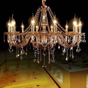 Large Crystal Chandelier Luxury European Pendant Light Bedroom Living Room