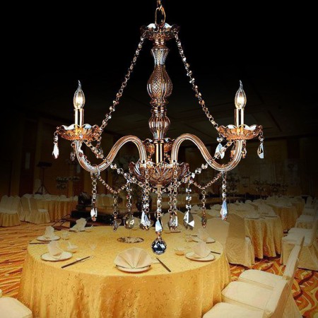 European Crystal Chandelier Elegant Pendant Light Bedroom Living Room