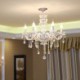 European Transparent Pendant Light Bedroom Living Room Modern Crystal Chandelier
