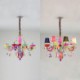 Kids Room Bedroom Colorful Crystal Chandelier European Unique Pendant Light