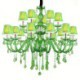 Dining Room Living Room European Crystal Chandelier Grass Green Pendant Light