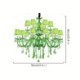 Dining Room Living Room European Crystal Chandelier Grass Green Pendant Light