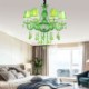 Dining Room Living Room Unique Crystal Chandelier European Style Grass Green Pendant Light