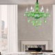 Dining Room Living Room Unique Crystal Chandelier European Style Grass Green Pendant Light