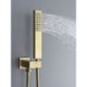 Concealed Installation Brushed Gold Shower Faucet System (Embedded Box Included)