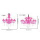 Pink Pendant Light Princess Room Kids Room Unique European Crystal Chandelier