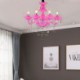 Pink Pendant Light Princess Room Kids Room Unique European Crystal Chandelier