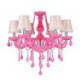 Pink Pendant Light Romantic Princess Room Kids Room European Style Crystal Chandelier