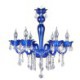 Blue Crystal Glass Pendant Light Living Room Bedroom European Style Crystal Chandelier