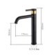 Bathroom Sink Mixer Tap in Black Brass with 360 Degree Rotatable Spout (Tall)