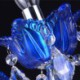 Blue Crystal Glass Pendant Light Living Room Bedroom European Style Crystal Chandelier