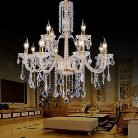 Luxury Pendant Light Bedroom Living Room Large European Crystal Chandelier