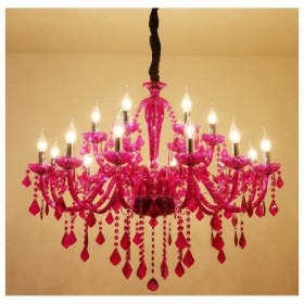 Living Room Bedroom Crystal Chandelier European Romantic Pendant Light