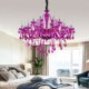Living Room Bedroom Crystal Chandelier European Romantic Pendant Light