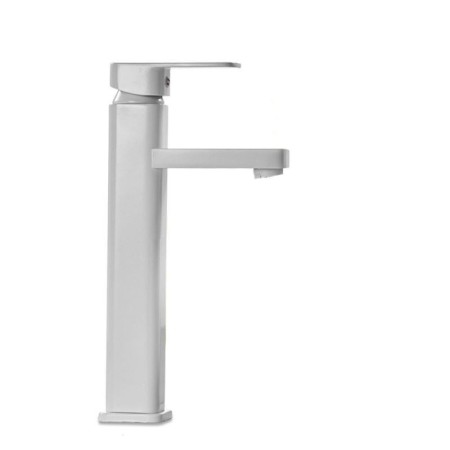 Modern Simple Bathroom Sink Tap High White Basin Faucet