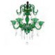 Living Room Bedroom Luxury Crystal Chandelier European Style Green Pendant Light