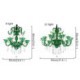 Living Room Bedroom Luxury Crystal Chandelier European Style Green Pendant Light