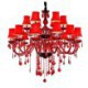 Bedroom Hotel Rooms Crystal Chandelier European Red Color Pendant Light