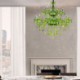 Bedroom Living Room Large Crystal Chandelier European Style Green Pendant Light