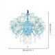 Living Room Dining Room European Large Crystal Chandelier Blue Color Pendant Light