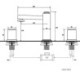 Bathroom Hot and Cold Faucet with Two-Handle Split Brass Basin Faucet