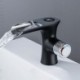 Water Power Basin Mixer Brass Temperate Display Faucet LED Digital Basin Faucet