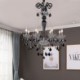 Bedroom Study Living Room Retro Crystal Chandelier European Black Pendant Light