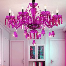 Living Room Bedroom European Crystal Chandelier Ring Bells Glass Pendant Light