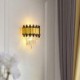 Hardwired Hanging Crystal Modern Wall Light Sconce 11.81" High Fixture For Bedroom