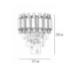 Hardwired Hanging Crystal Modern Wall Light Sconce 11.81" High Fixture For Bedroom