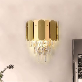 Wall Lamp Fixtures For Bedside Bedroom Living Room Modern Crystal Wall Sconce