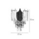 2X Base Crystal Wall Sconce Modern Wall Light Fixture For Bedroom