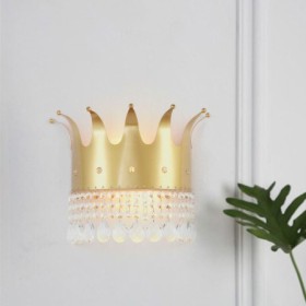 Hotel Bedroom Luxury Iron Art Crown Shape Wall Lamp