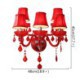 Hotel Rooms Hallway European Crystal Sconce Red Color Wall Light