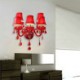 Hotel Rooms Hallway European Crystal Sconce Red Color Wall Light