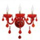 Red Color Light Hallway Hotel Rooms European Crystal Sconce Wall Light