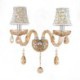 Bedroom Aisle Elegant Crystal Sconce European Style Wall Light