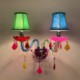 European Two-Light Wall Light Bedroom Hotel Aisle Colorful Crystal Sconce