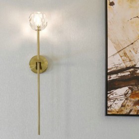 Diamond Shape Wall Sconce Brass Wall Lamp Hallway Living Room Light Nordic Crystal Wall Light