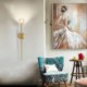 Diamond Shape Wall Sconce Brass Wall Lamp Hallway Living Room Light Nordic Crystal Wall Light